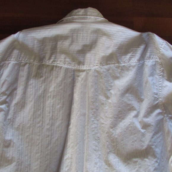 IZOD Jeans Heavy Cotton White Dress Shirt - Large - Picture 7 of 8
